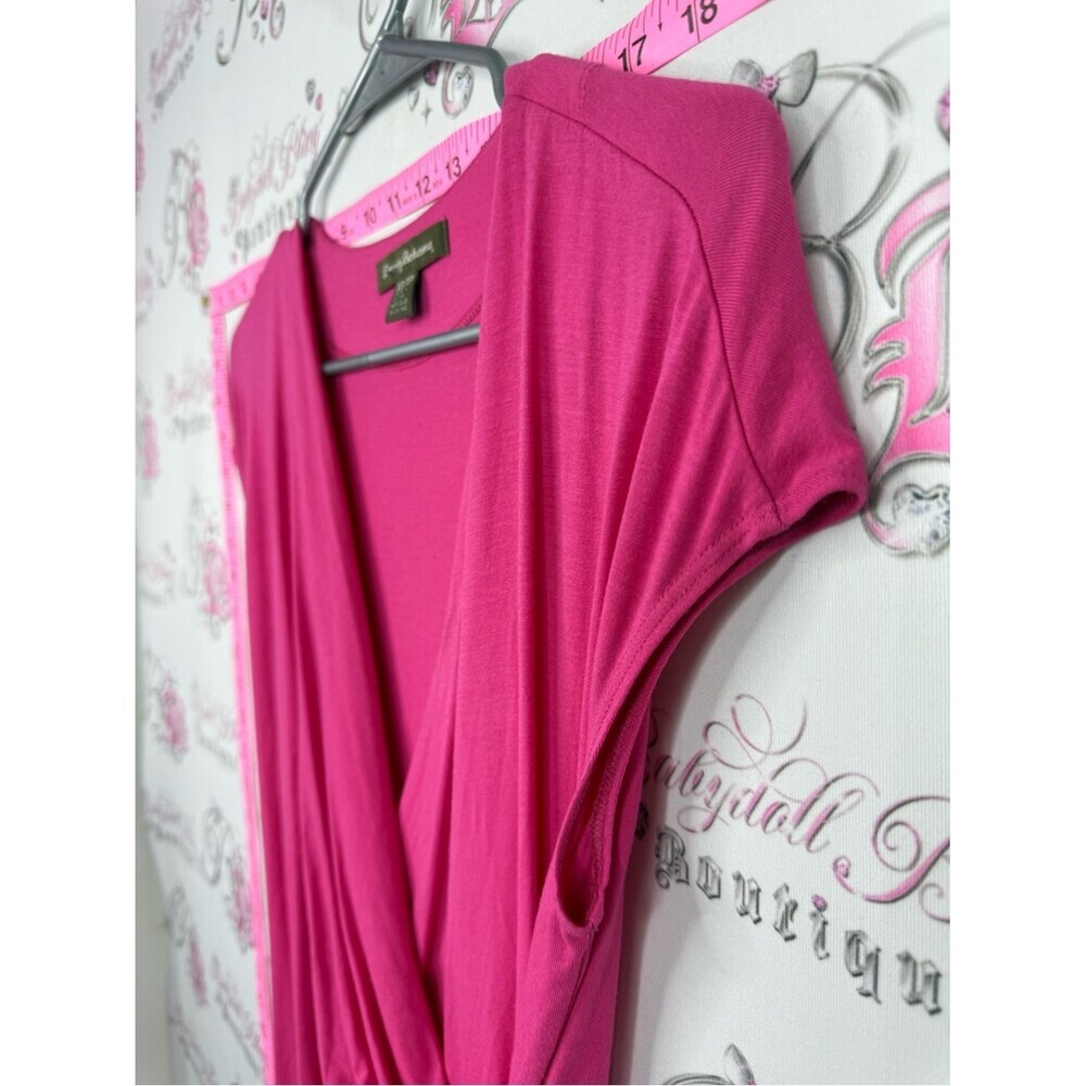 Tommy Bahama dress pink bright Fuchsia Twist-Front V-Neck Dress - Picture 3 of 10